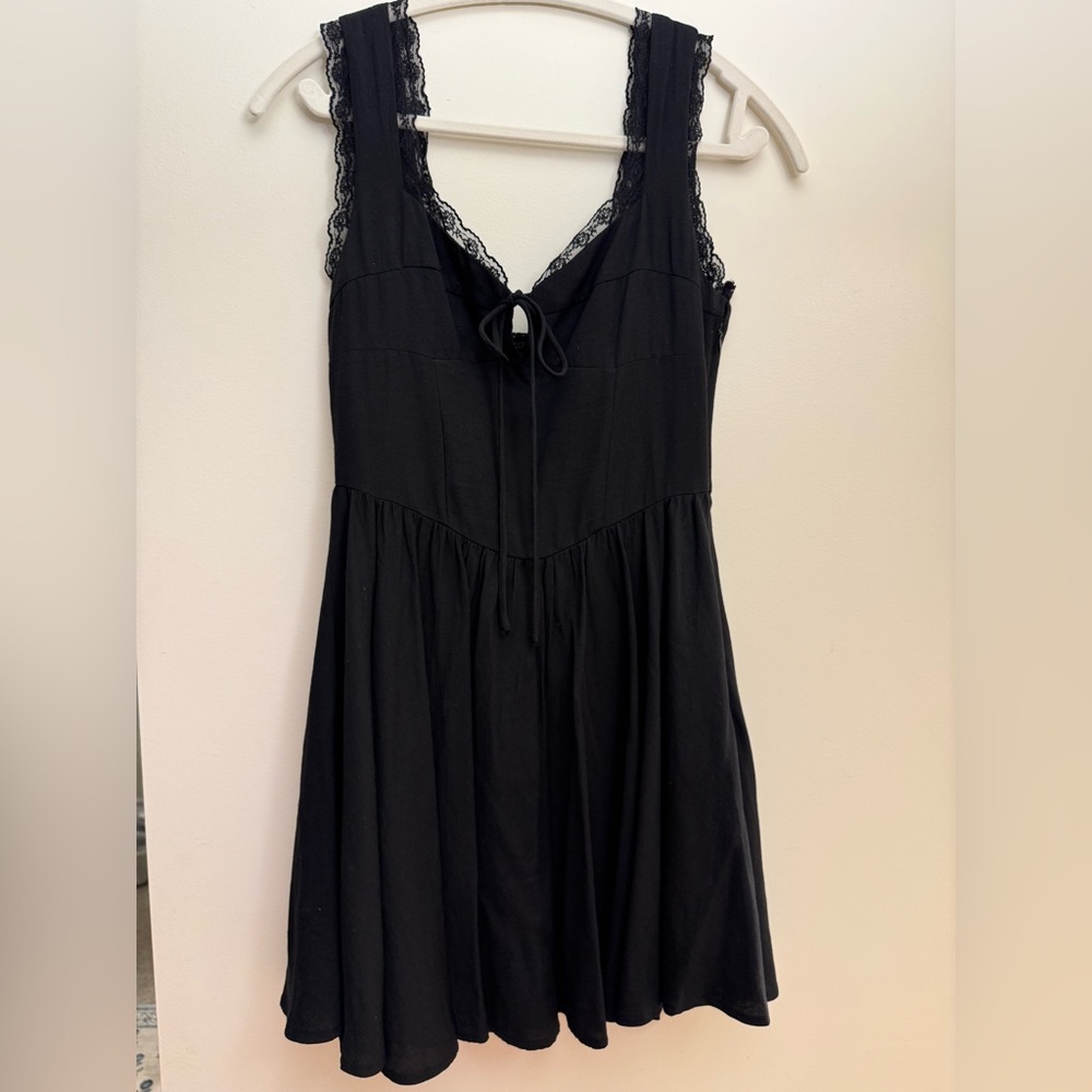 Cotton Candy Black Lace Detail Chemise